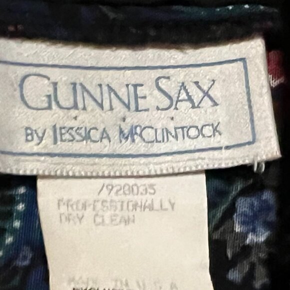 Vintage GUNNE SAX JESSICA MCCLINTOCK Prairie Ditsy Floral Paisley Dress Size 9 - Picture 9 of 10